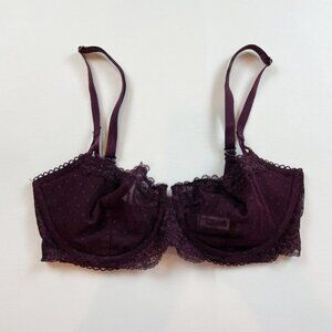 NWOT Victoria's Secret Bra 32DD Dream Angels Push-Up Purple Lace B1379
